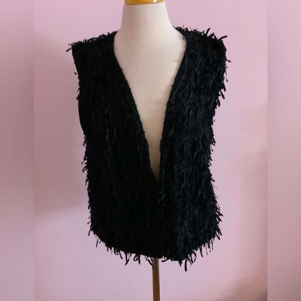 Cool Black Textured Vest